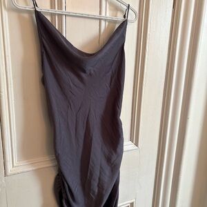 Free People Deep Gray Slip Dress